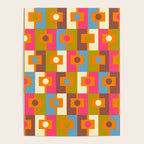Mid Century Modern Geometric Colorful Eclectic Rektangel Pattern Poster Gallery Image 4