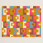 Mid Century Modern Geometric Colorful Eclectic Rektangel Pattern Jigsaw Puzzle Gallery Image 1