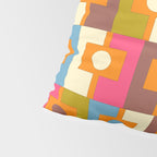 Mid Century Modern Geometric Colorful Eclectic Rektangel Pattern Pillow Sham Gallery Image 4