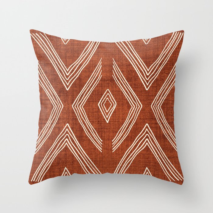 Birch in Rust Throw Pillow Gallery Image 1