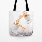 London in a Tea Cup Tote Bag Gallery Image 1
