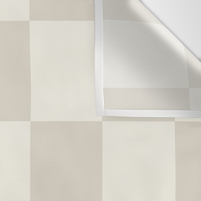 Checkerboard Check Checkered Pattern in Mushroom Beige and Cream Wall Tapestry Gallery Image 3