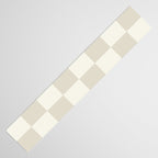 Checkerboard Check Checkered Pattern in Mushroom Beige and Cream Table Runner Gallery Image 3