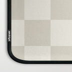 Checkerboard Check Checkered Pattern in Mushroom Beige and Cream Laptop Sleeve Gallery Image 3