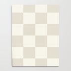 Checkerboard Check Checkered Pattern in Mushroom Beige and Cream Notebook Gallery Image 4