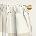 Checkerboard Check Checkered Pattern in Mushroom Beige and Cream Window Curtain Gallery Image 2