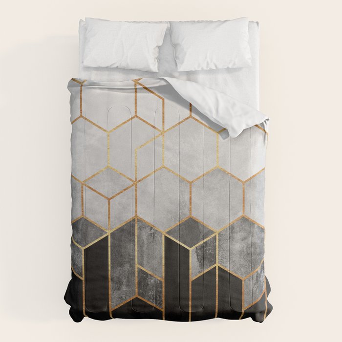Charcoal Hexagons Comforter Gallery Image 6