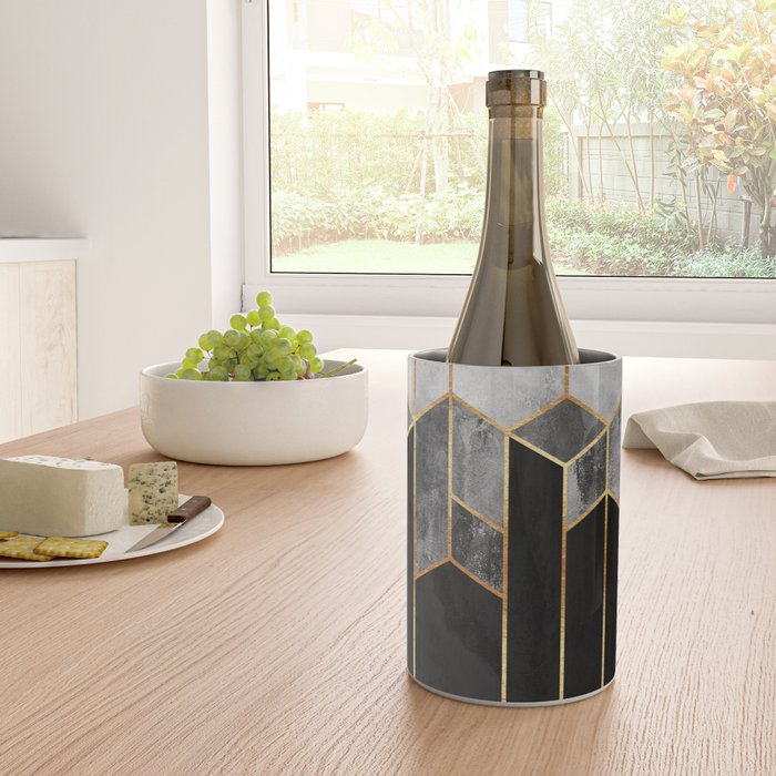 Charcoal Hexagons Wine Chiller Gallery Image 4