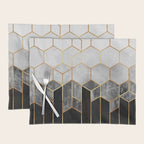 Charcoal Hexagons Placemat Gallery Image 1