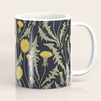 Dandelions, green, yellow and black Coffee Mug Gallery Image 1