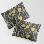 Dandelions, green, yellow and black Pillow Sham Gallery Image 3