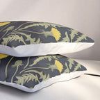Dandelions, green, yellow and black Pillow Sham Gallery Image 3