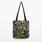 Dandelions, green, yellow and black Tote Bag Gallery Image 2