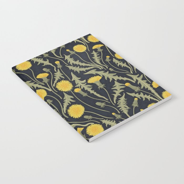 Dandelions, green, yellow and black Notebook Gallery Image 2