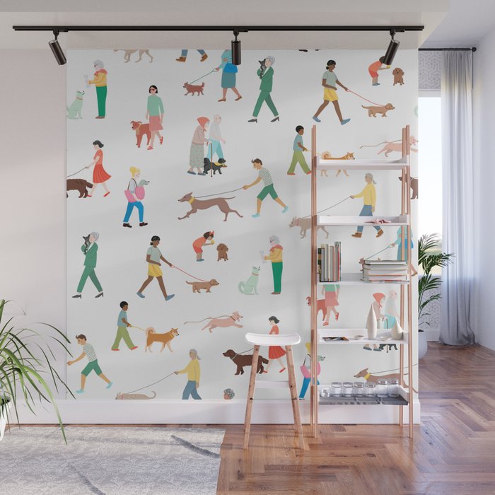Walking Our Dogs Wall Mural Gallery Image 1