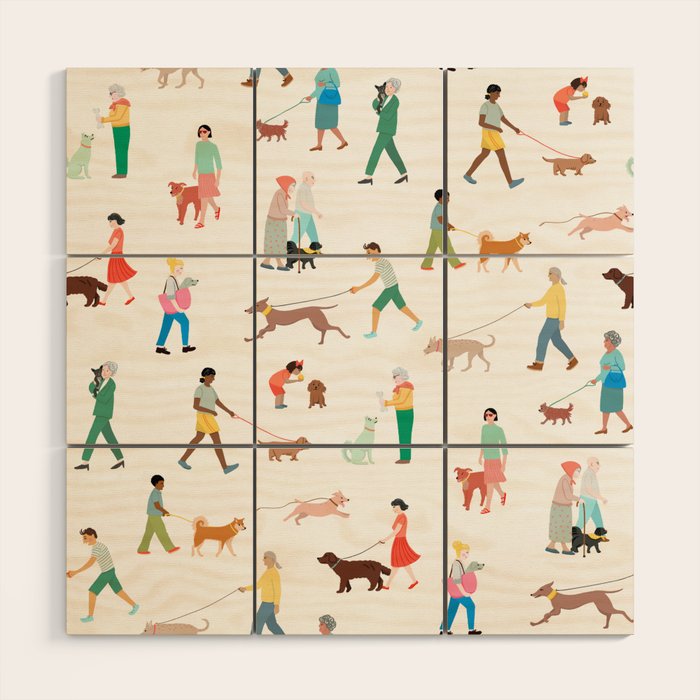 Walking Our Dogs Wood Wall Art Gallery Image 1