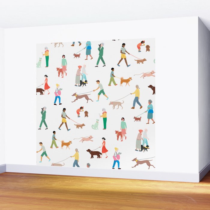 Walking Our Dogs Wall Mural Gallery Image 2
