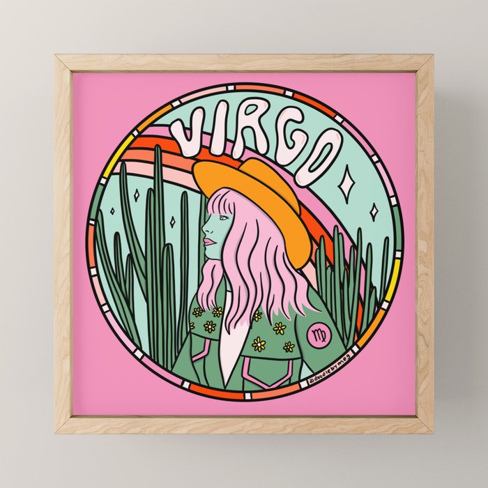 Virgo Cowgirl Mini Art Print Gallery Image 1