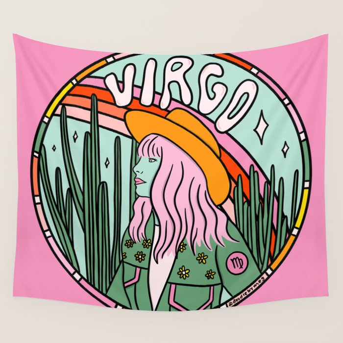Virgo Cowgirl Wall Tapestry Gallery Image 1