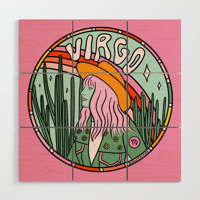 Virgo Cowgirl Wood Wall Art Gallery Image 1