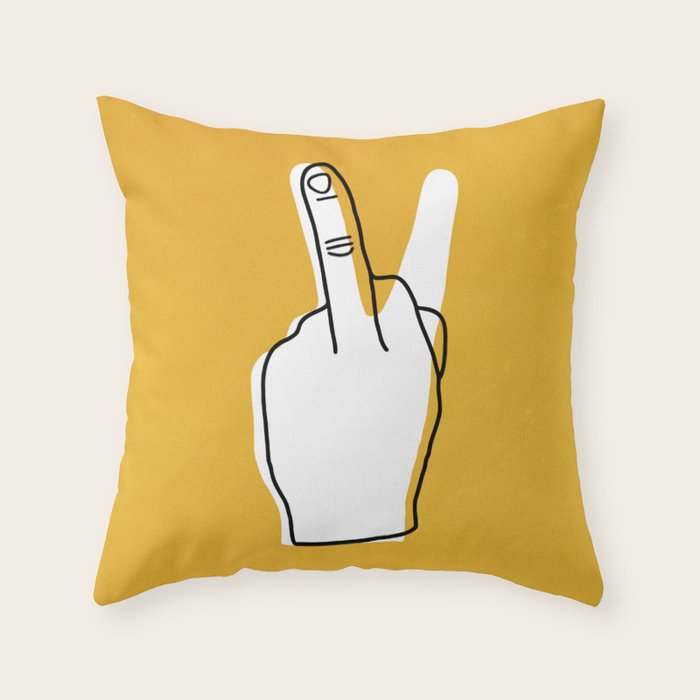 Two Moods Only Throw Pillow Gallery Image 1