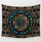 Sri Yantra  / Sri Chakra Marble and Gold Wall Tapestry Gallery Image 4