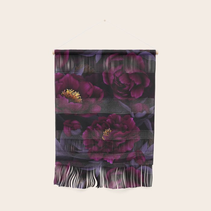 Vintage Dark Night Peonies  Wall Hanging Gallery Image 1