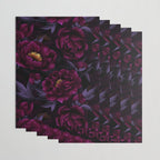 Vintage Dark Night Peonies  Wrapping Paper Gallery Image 3