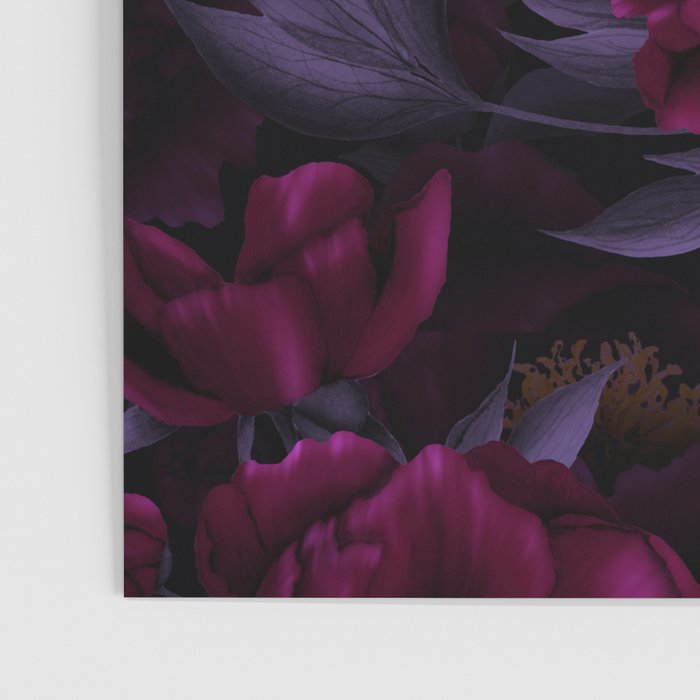 Vintage Dark Night Peonies  Poster Gallery Image 3