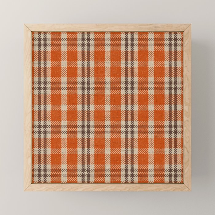 North Country Plaid - classic red and brown Mini Art Print Gallery Image 1