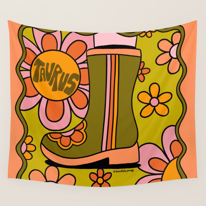 Taurus Groovy Boot Wall Tapestry Gallery Image 4