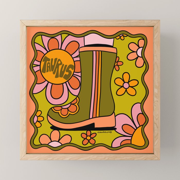 Taurus Groovy Boot Mini Art Print Gallery Image 1