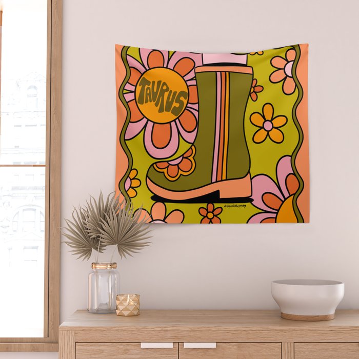 Taurus Groovy Boot Wall Tapestry Gallery Image 2