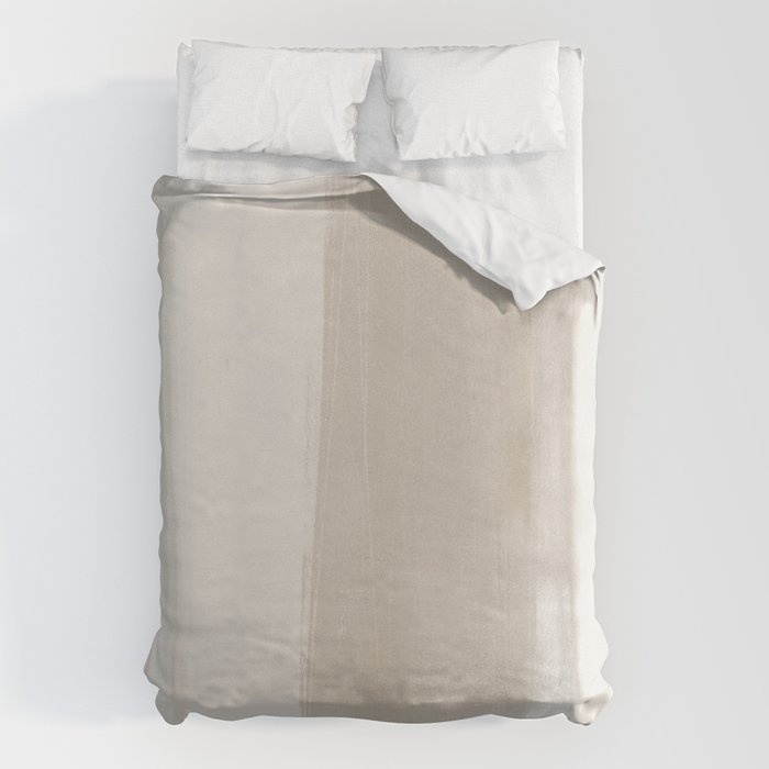Beige Ombre Minimalist Abstract Painting Duvet Cover Gallery Image 6