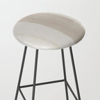 Beige Ombre Minimalist Abstract Painting Stool Gallery Image 2