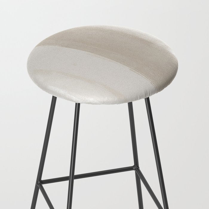 Beige Ombre Minimalist Abstract Painting Stool Gallery Image 2