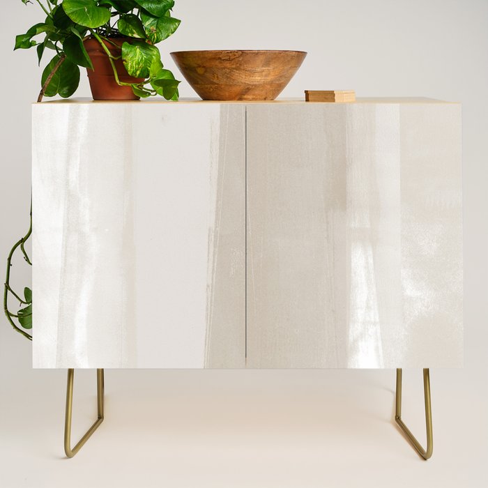 Beige Ombre Minimalist Abstract Painting Credenza Gallery Image 1