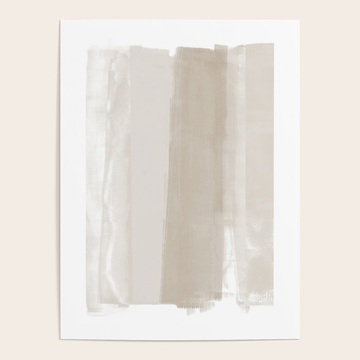Beige Ombre Minimalist Abstract Painting Poster Gallery Image 4