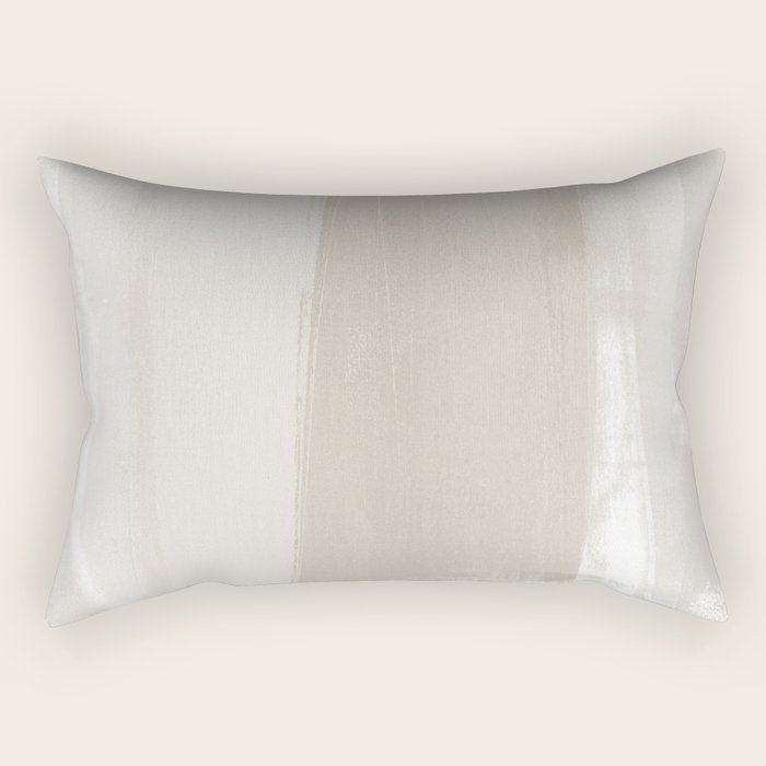 Beige Ombre Minimalist Abstract Painting Rectangular Pillow Gallery Image 2