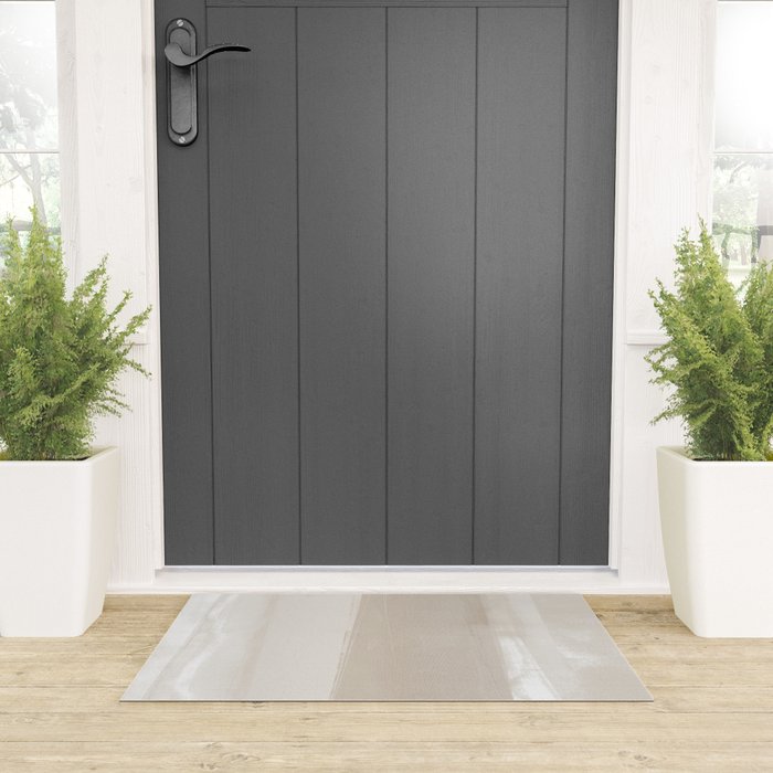 Beige Ombre Minimalist Abstract Painting Welcome Mat Gallery Image 3