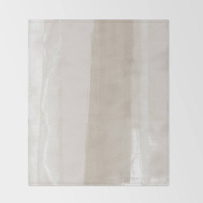 Beige Ombre Minimalist Abstract Painting Throw Blanket Gallery Image 2