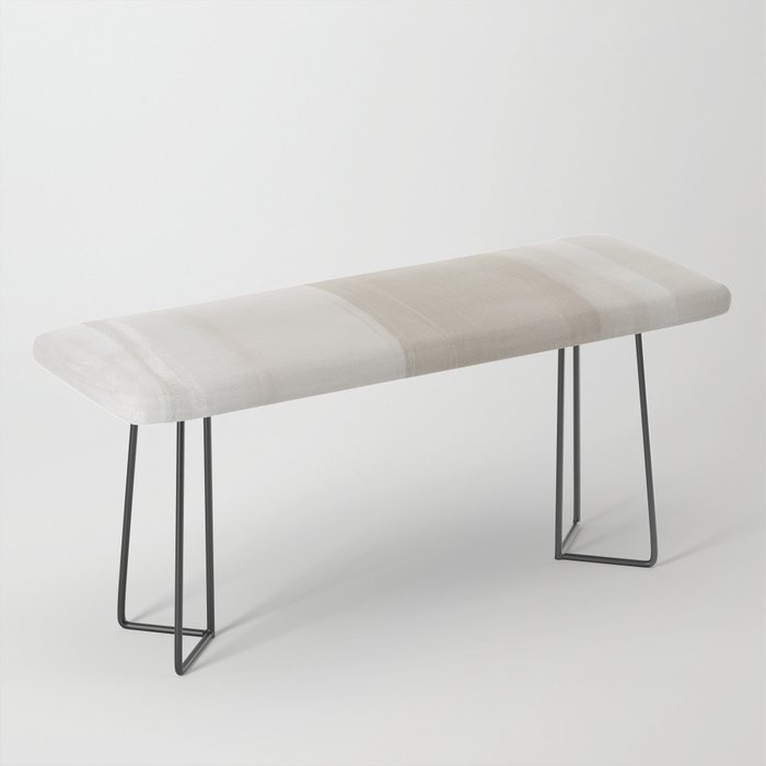 Beige Ombre Minimalist Abstract Painting Bench Gallery Image 1