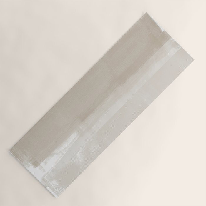 Beige Ombre Minimalist Abstract Painting Yoga Mat Gallery Image 1