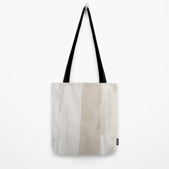 Beige Ombre Minimalist Abstract Painting Tote Bag Gallery Image 2