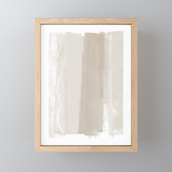Beige Ombre Minimalist Abstract Painting Mini Art Print Gallery Image 1