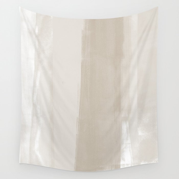Beige Ombre Minimalist Abstract Painting Wall Tapestry Gallery Image 4