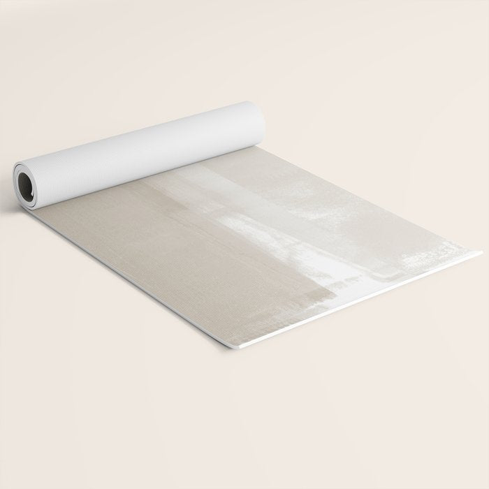 Beige Ombre Minimalist Abstract Painting Yoga Mat Gallery Image 2