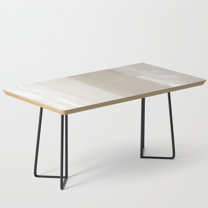 Beige Ombre Minimalist Abstract Painting Coffee Table Gallery Image 1