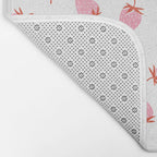 Sweet Strawberries - pink and red on white Bath Mat Gallery Image 2