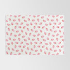 Sweet Strawberries - pink and red on white Rug Gallery Image 2